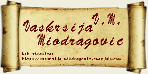 Vaskrsija Miodragović vizit kartica